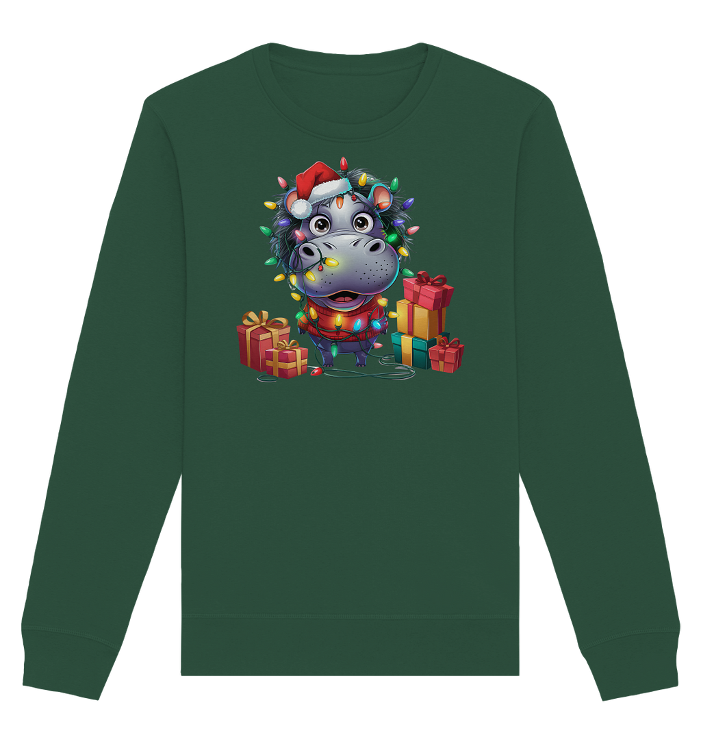 Ugly Christmas Weihnachten Hippo - Organic Basic Unisex Sweatshirt