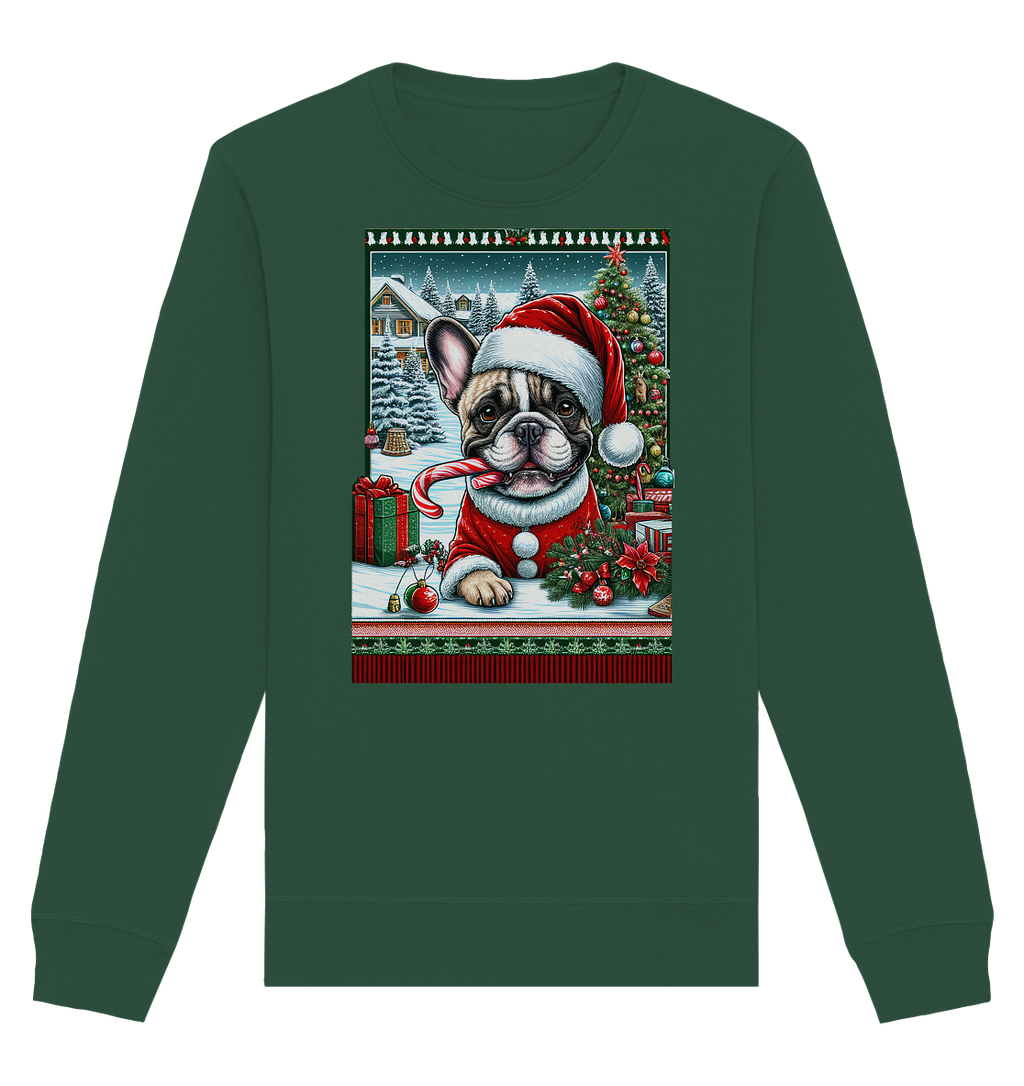 Ugly Christmas Weihnachten Mops - Organic Basic Unisex Sweatshirt