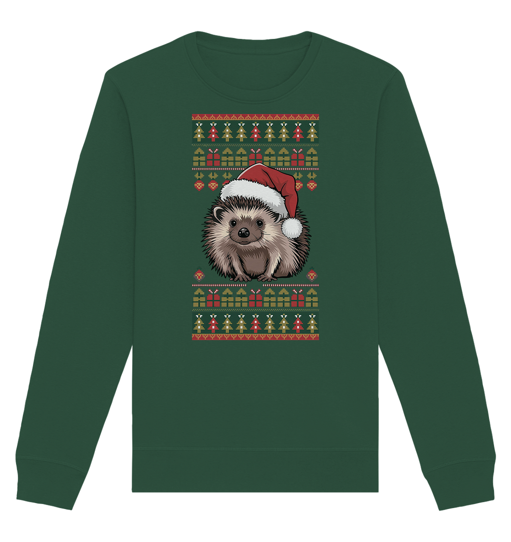 Ugly Christmas Weihnachten Igel - Organic Basic Unisex Sweatshirt