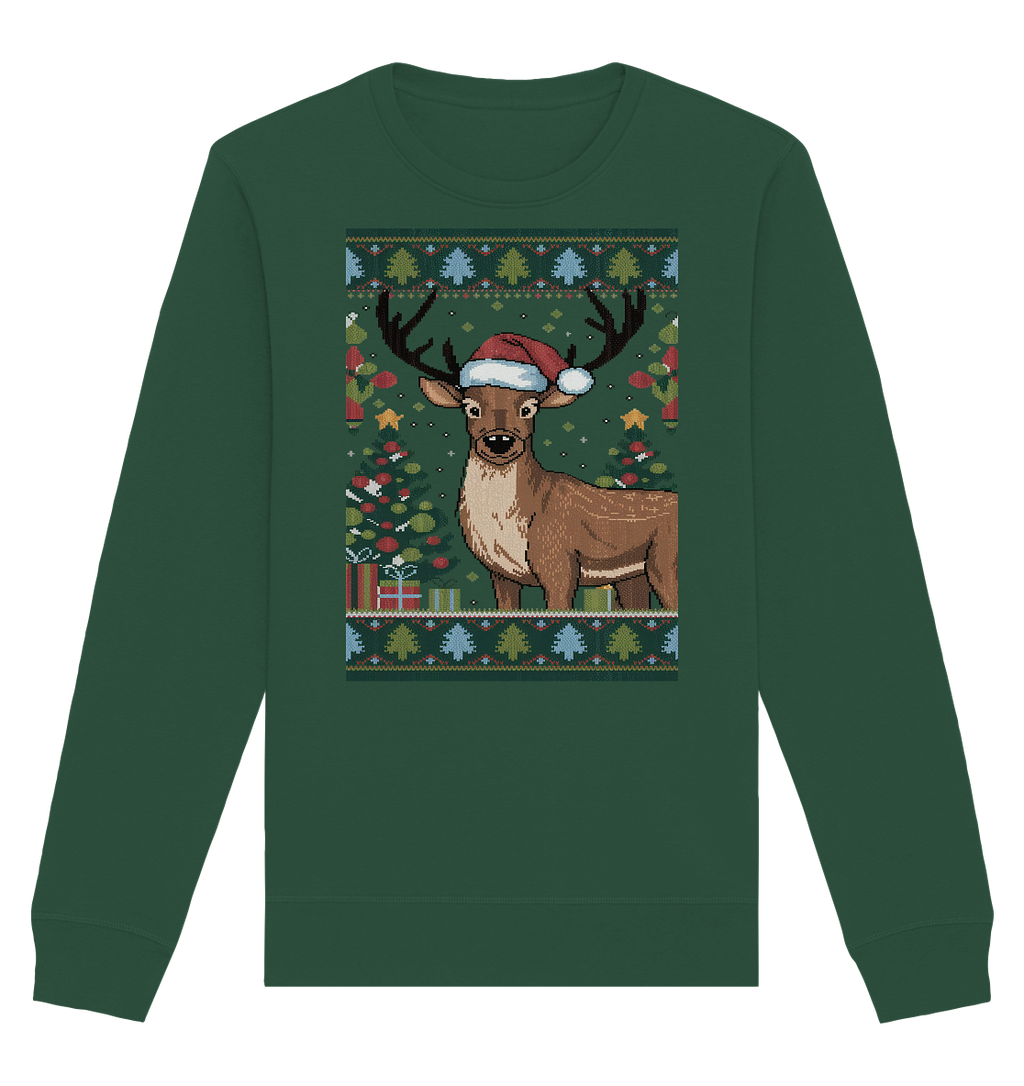 Ugly Christmas Weihachten Rudolph  - Organic Basic Unisex Sweatshirt