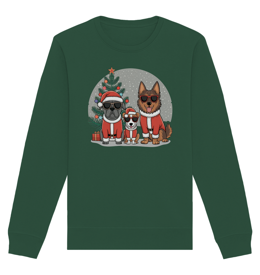 Ugly Christmas Weihnachts Hunde  - Organic Basic Unisex Sweatshirt