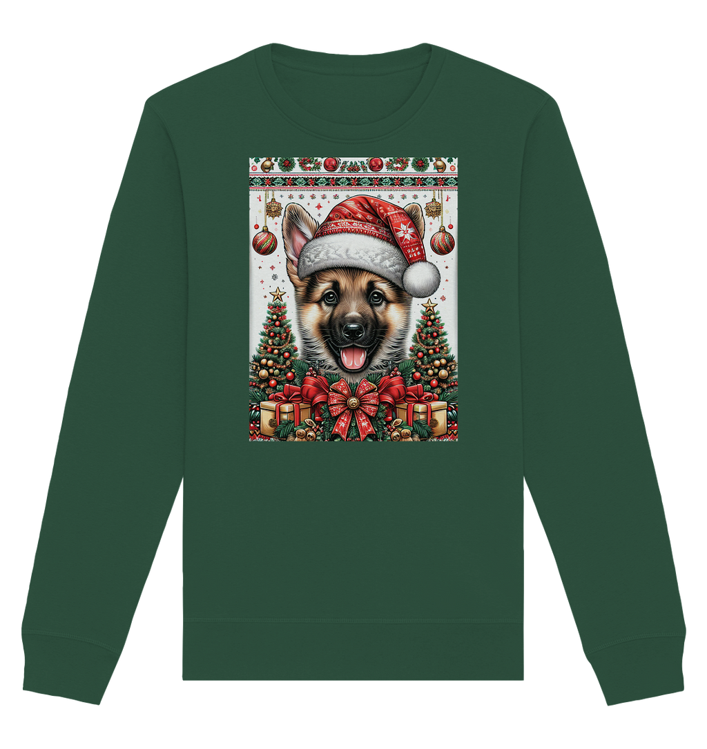 Ugly Christmas Weihnachten Schäferhund - Organic Basic Unisex Sweatshirt