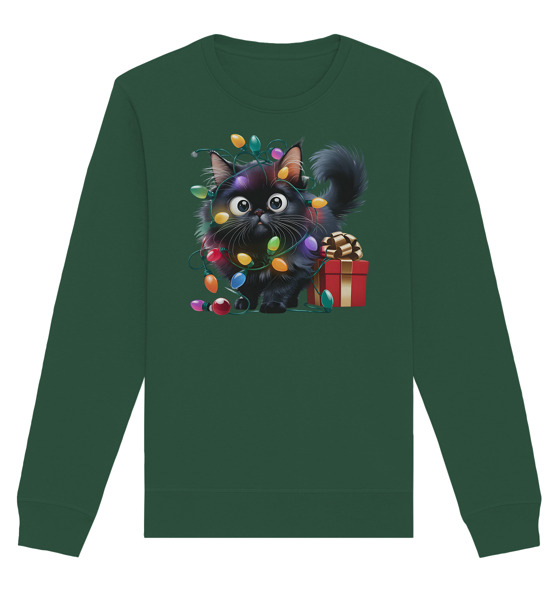 Ugly Christmas Weihnachten Katze - Organic Basic Unisex Sweatshirt