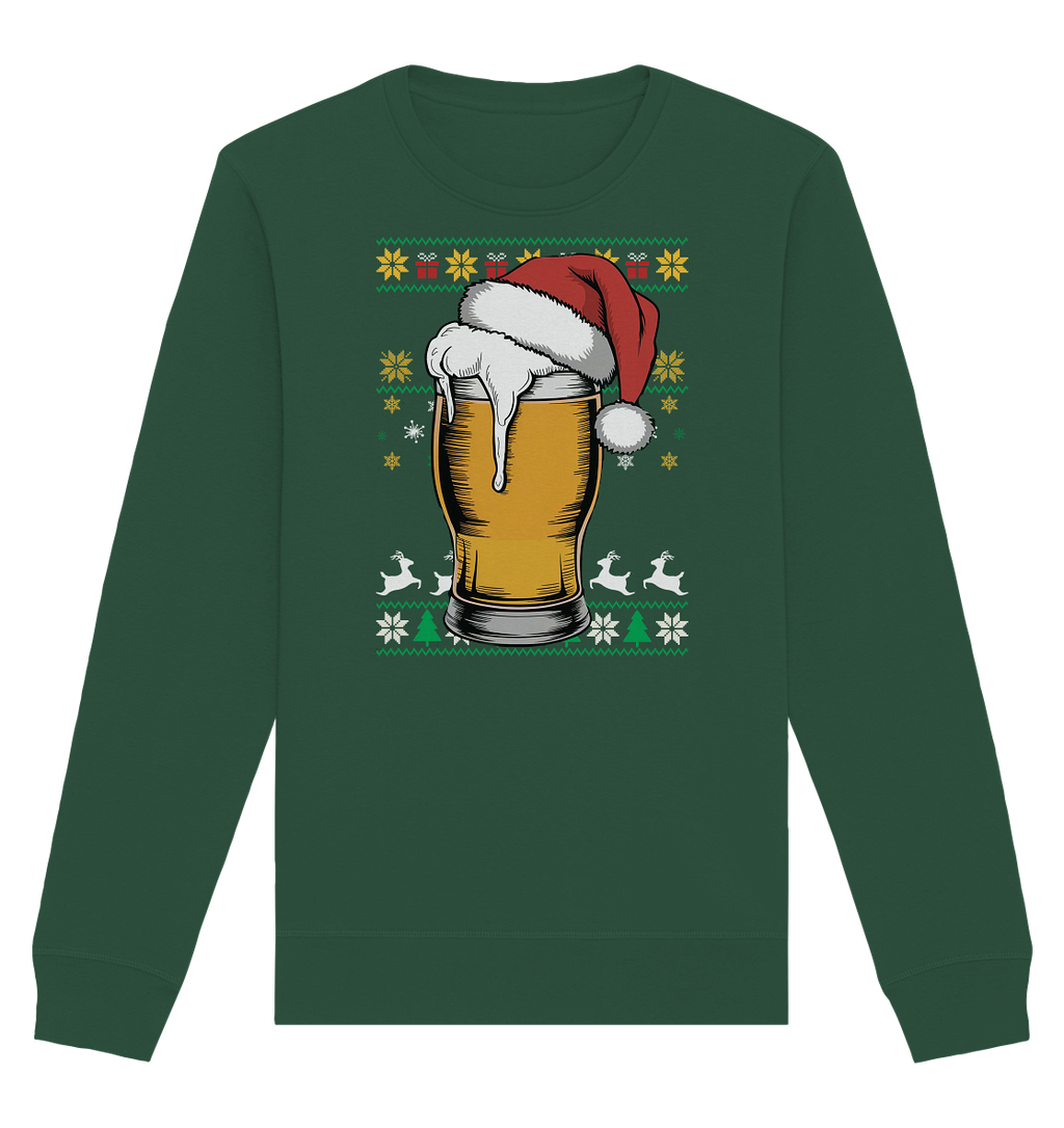 Ugly Christmas Weihnachts Bier - Organic Basic Unisex Sweatshirt