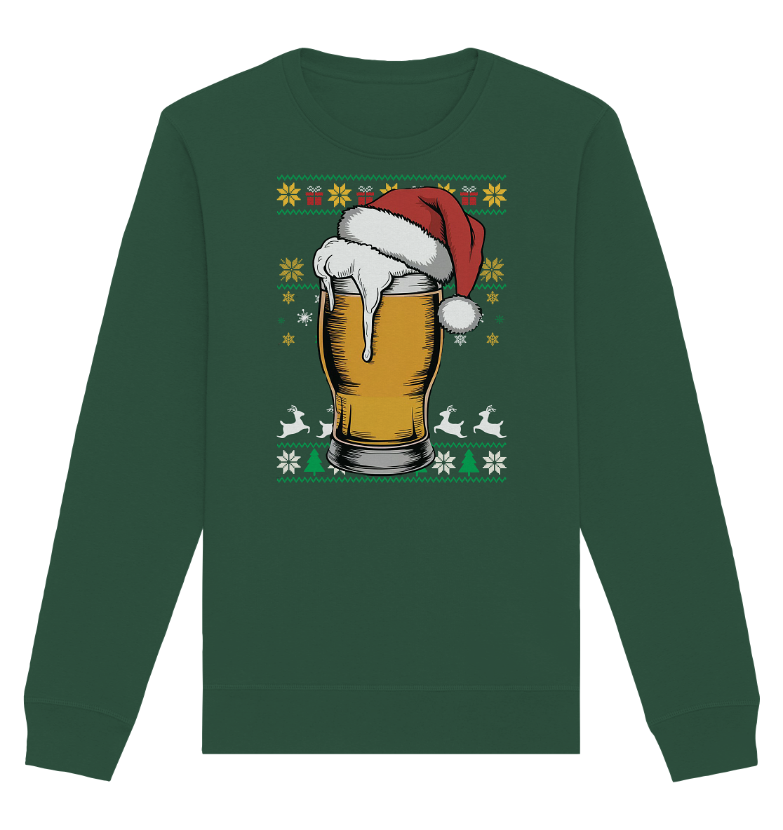 Ugly Christmas Weihnachts Bier - Organic Basic Unisex Sweatshirt