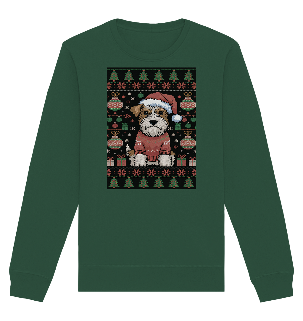 Ugly Christmas Weihnachten Terrier - Organic Basic Unisex Sweatshirt