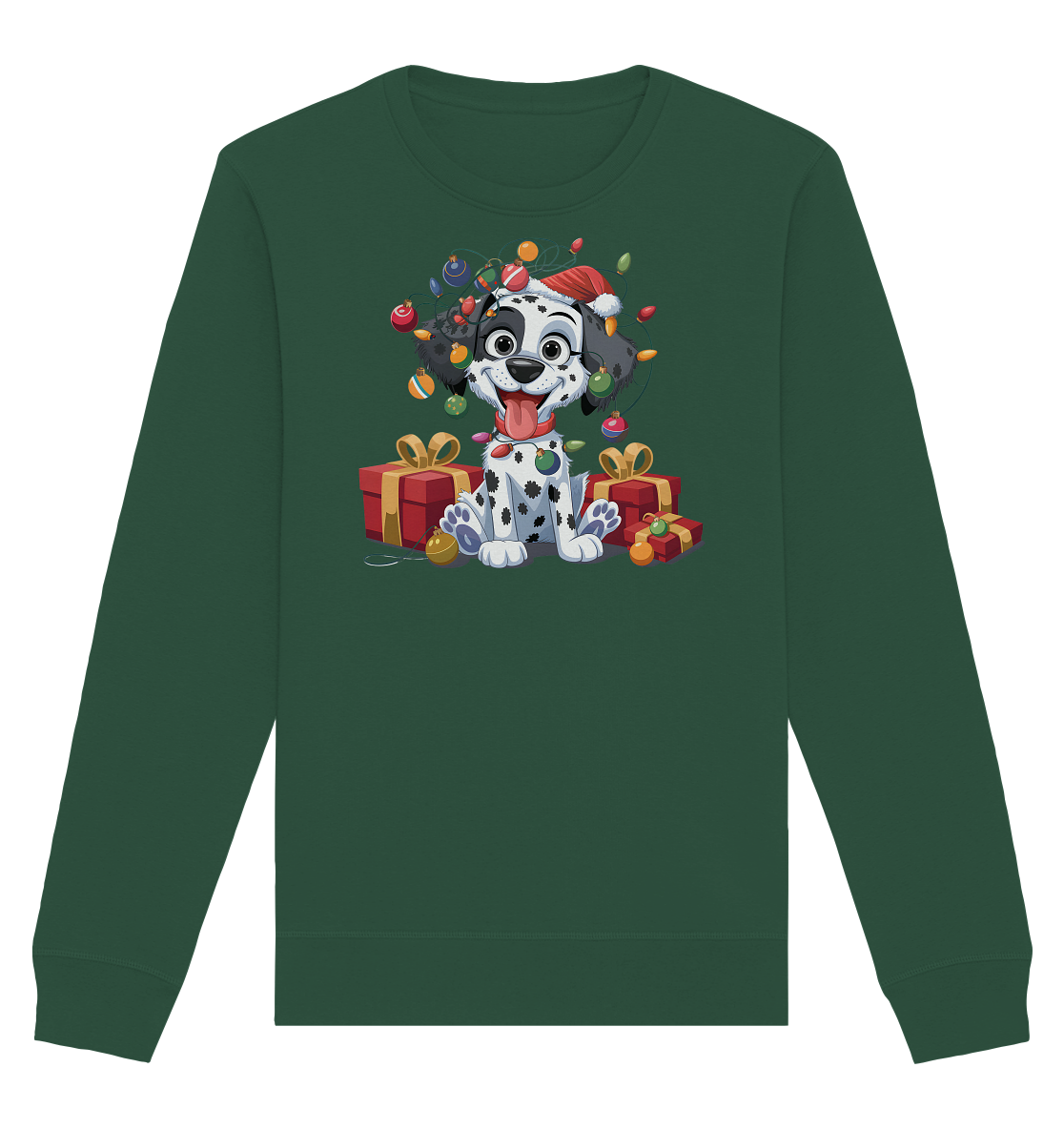 Ugly Christmas Weihnachten Dalmatiner - Organic Basic Unisex Sweatshirt