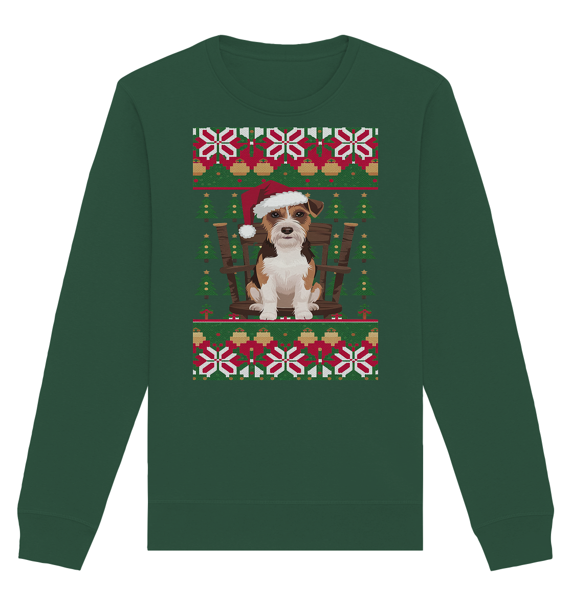 Ugly Christmas Weihnachten Terrier - Organic Basic Unisex Sweatshirt