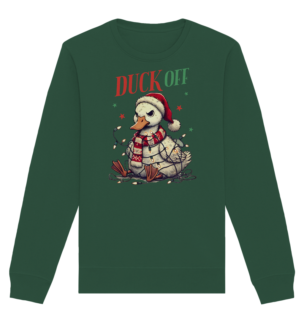 Ugly Christmas Grumpy Duck - Organic Basic Unisex Sweatshirt