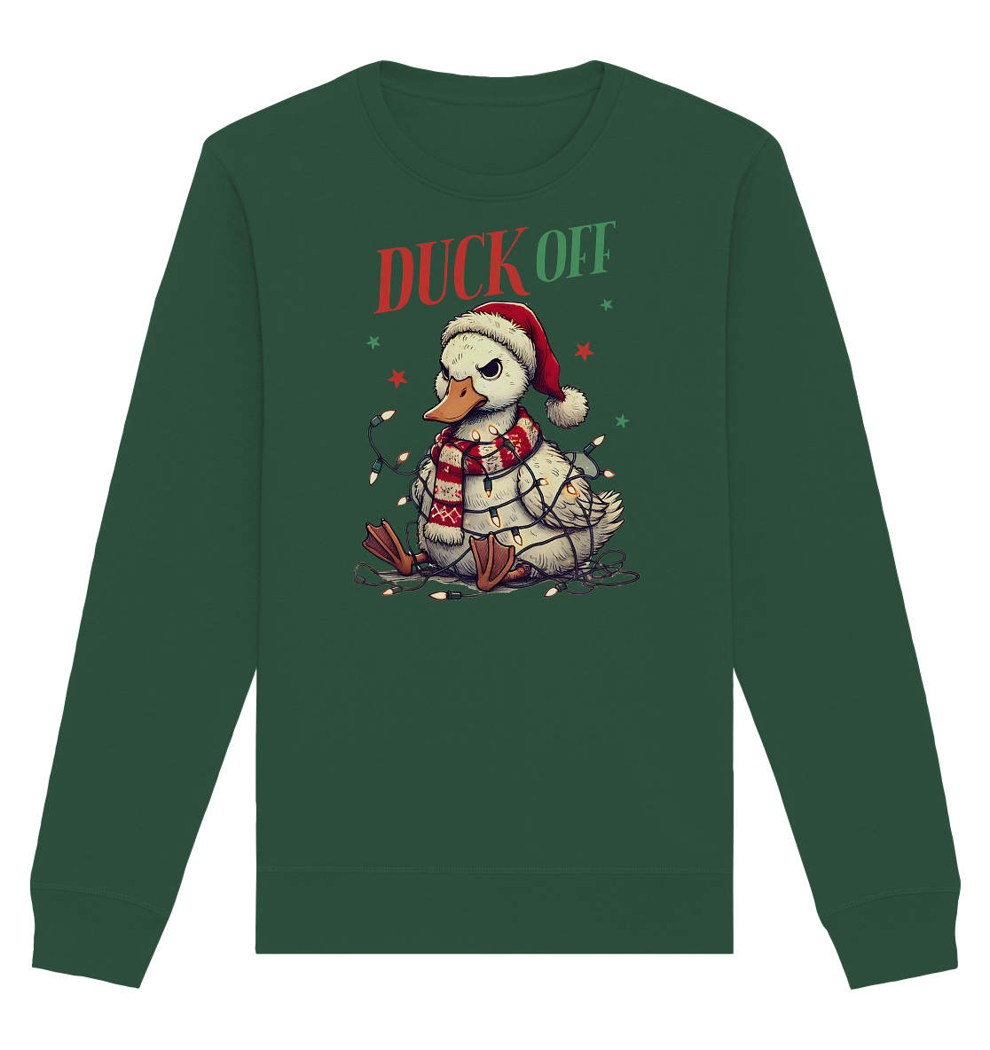 Ugly Christmas Grumpy Duck - Organic Basic Unisex Sweatshirt