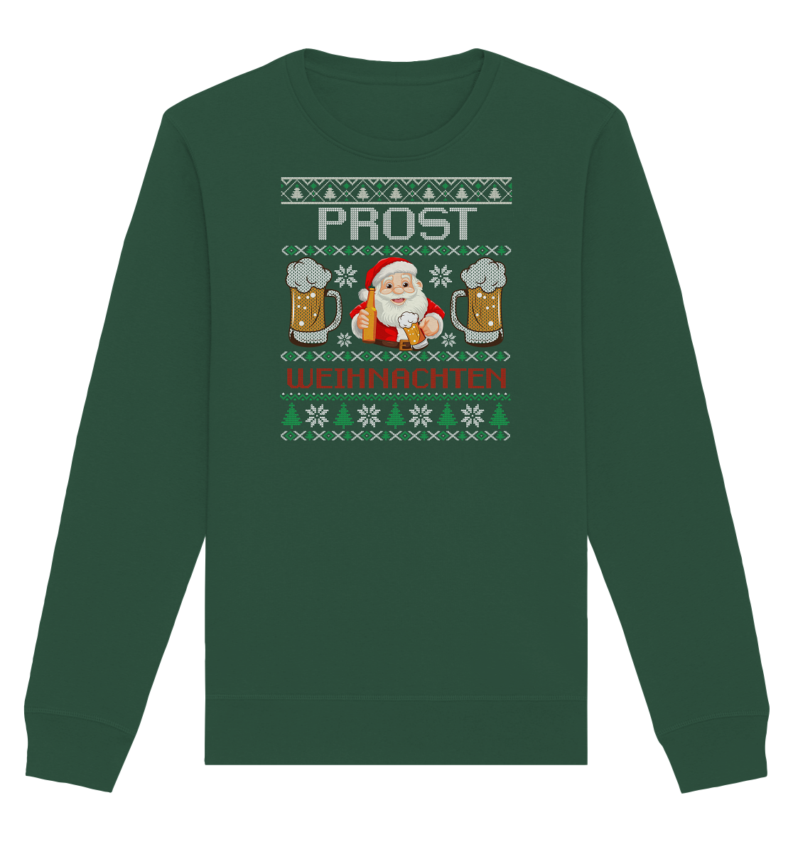 Ugly Christmas Weihnachten Prost Weihnachten - Organic Basic Unisex Sweatshirt