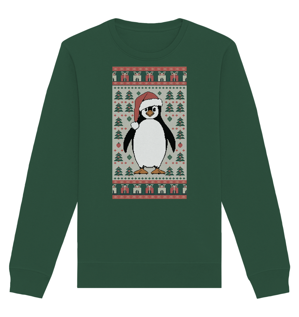Ugly Christmas Weihnachten Penguin - Organic Basic Unisex Sweatshirt