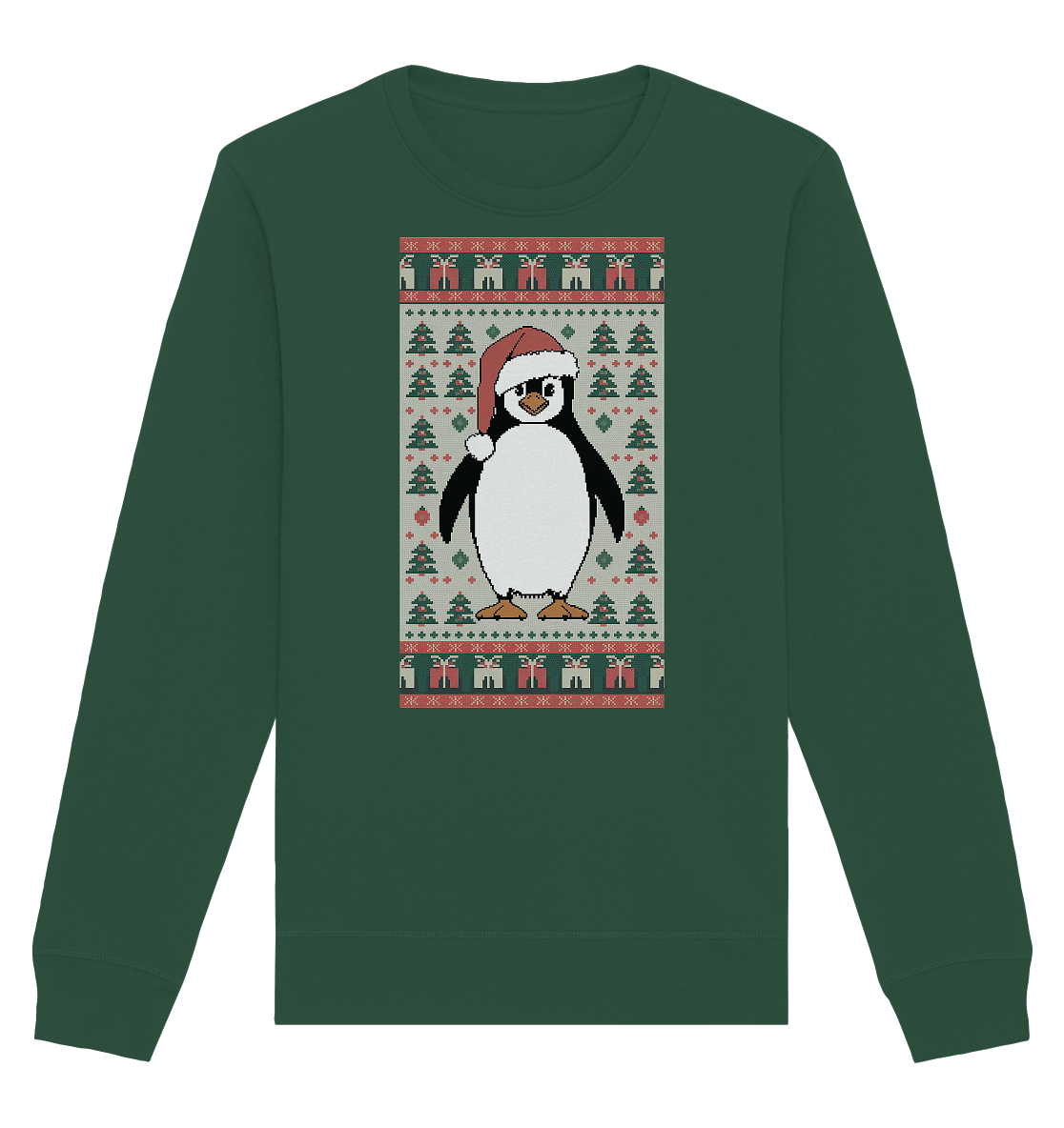 Ugly Christmas Weihnachten Penguin - Organic Basic Unisex Sweatshirt