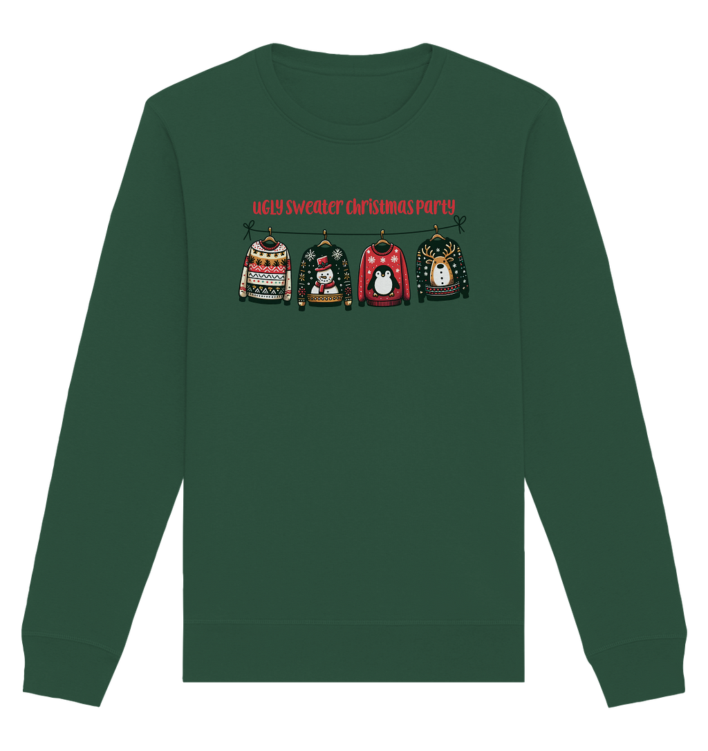 Ugly Sweater Christmas Party - Organic Basic Unisex Sweatshirt