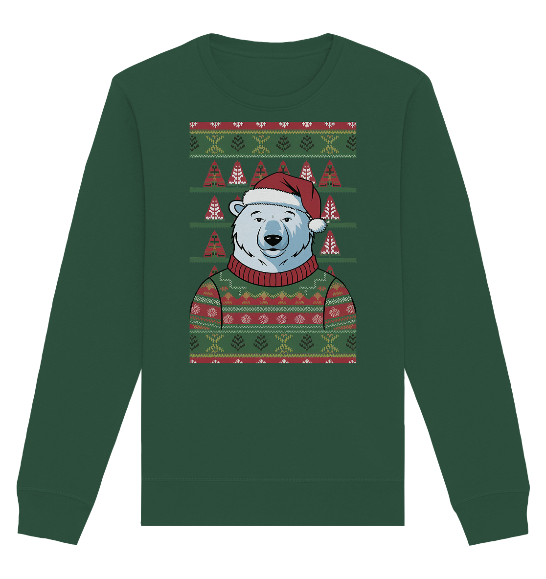 Ugly Christmas Weihnachten Eisbear - Organic Basic Unisex Sweatshirt