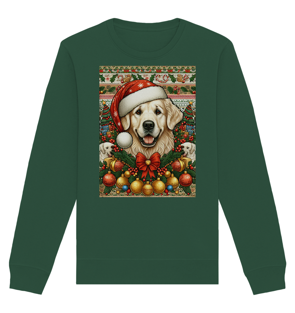 Ugly Christmas Weihnachten Golden Retriever - Organic Basic Unisex Sweatshirt