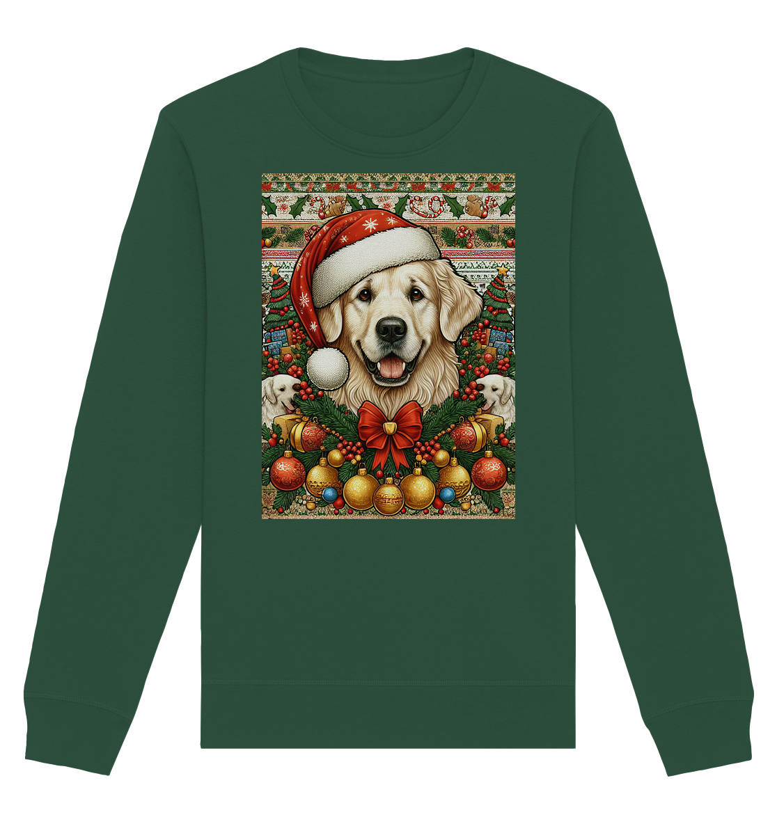 Ugly Christmas Weihnachten Golden Retriever - Organic Basic Unisex Sweatshirt