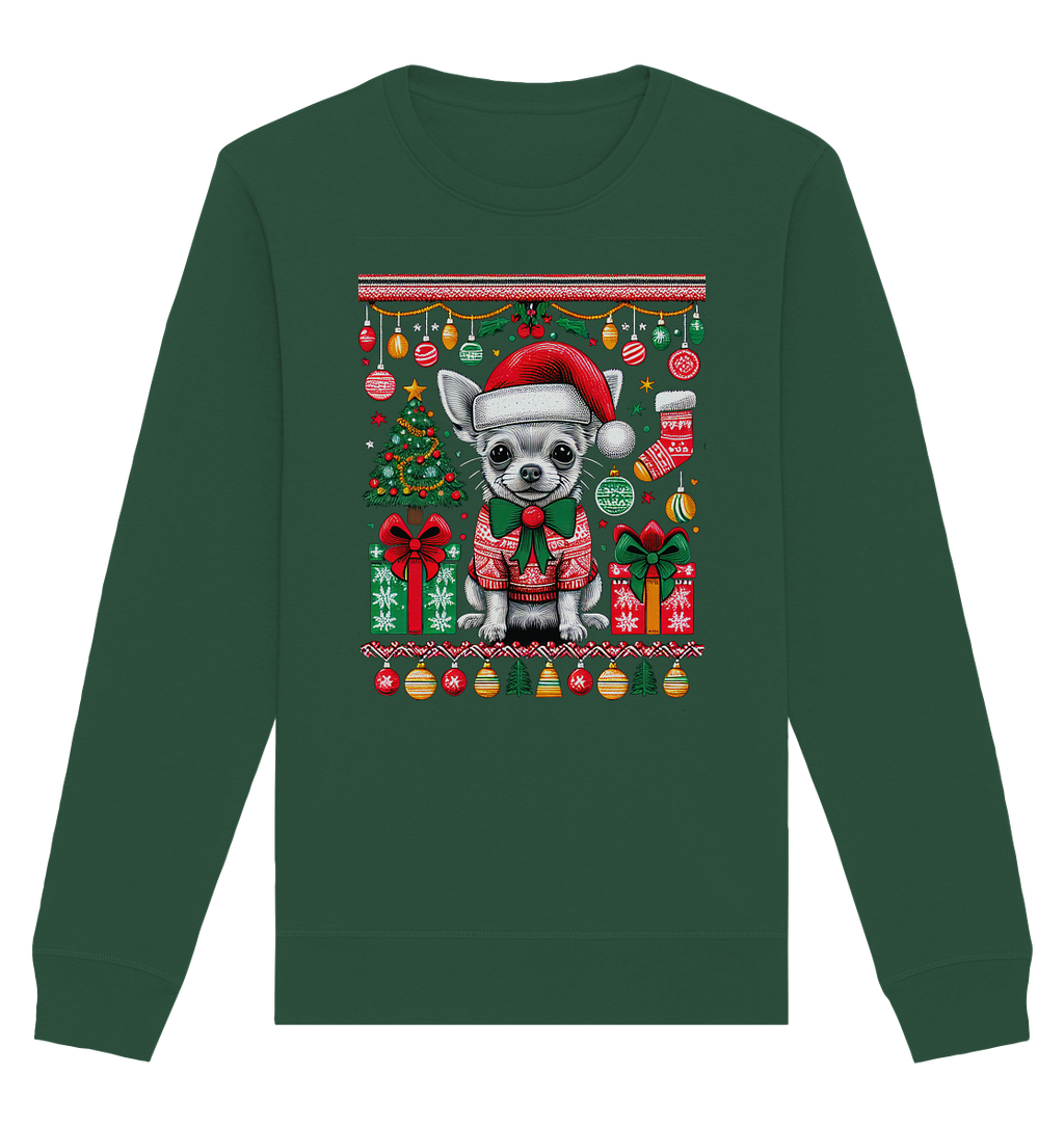 Ugly Christmas Weihnachten Chihuahua - Organic Basic Unisex Sweatshirt