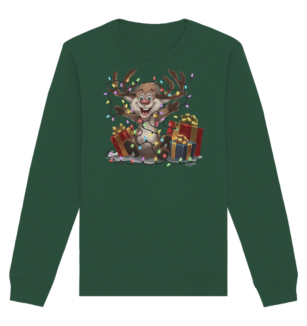 Ugly Christmas Weihnachten Rudolph - Organic Basic Unisex Sweatshirt