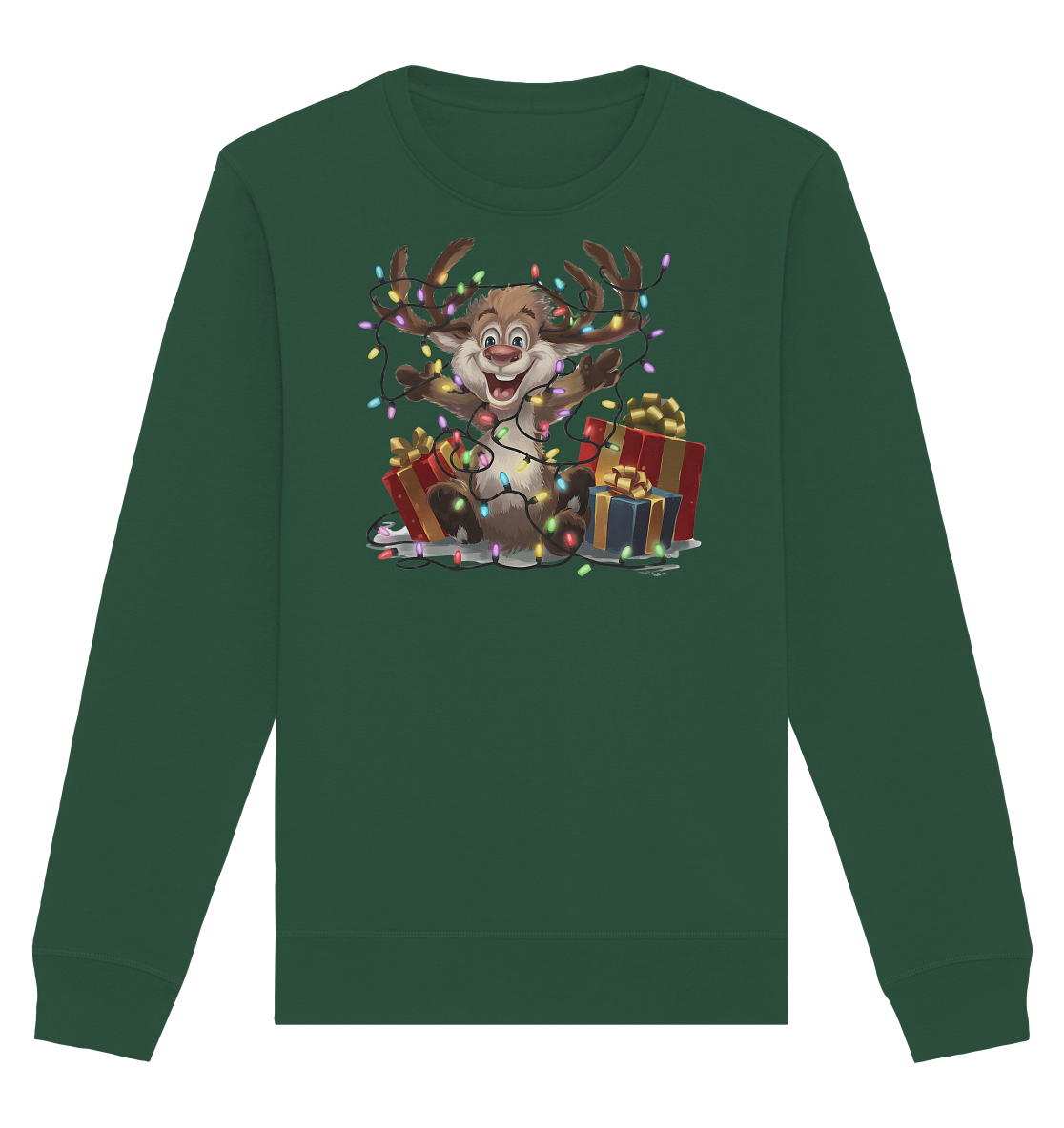 Ugly Christmas Weihnachten Rudolph - Organic Basic Unisex Sweatshirt