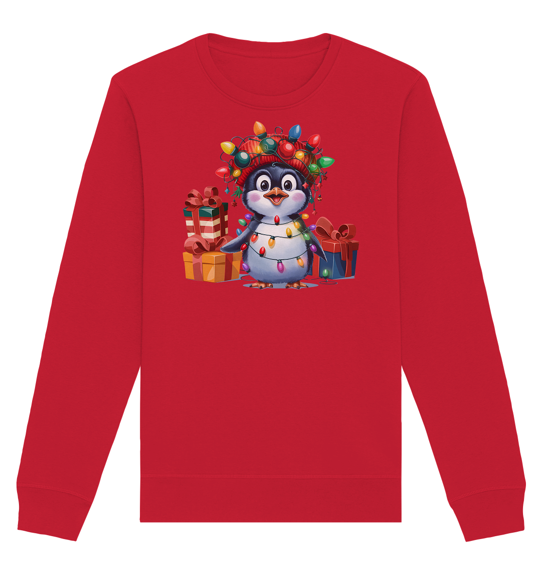Ugly Christmas Weihnachten Penguin - Organic Basic Unisex Sweatshirt