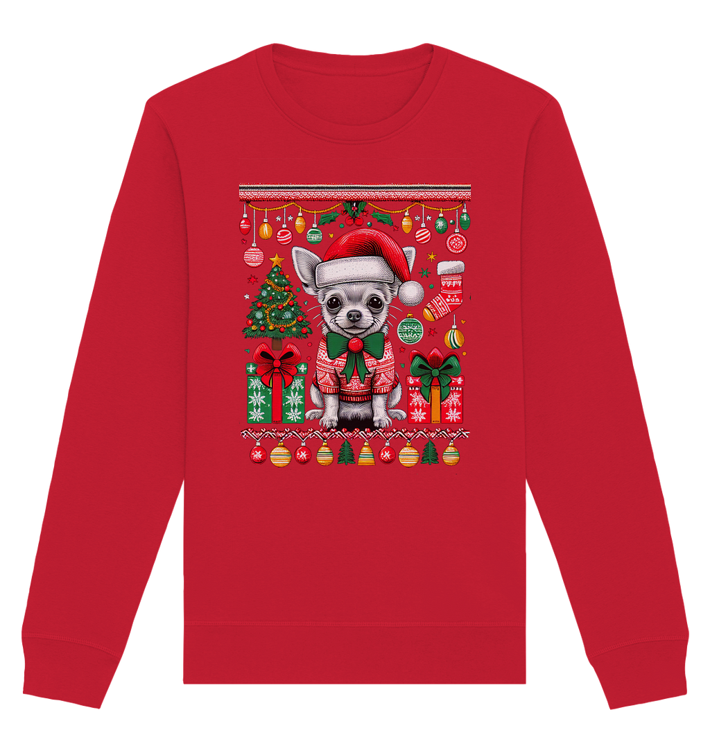 Ugly Christmas Weihnachten Chihuahua - Organic Basic Unisex Sweatshirt