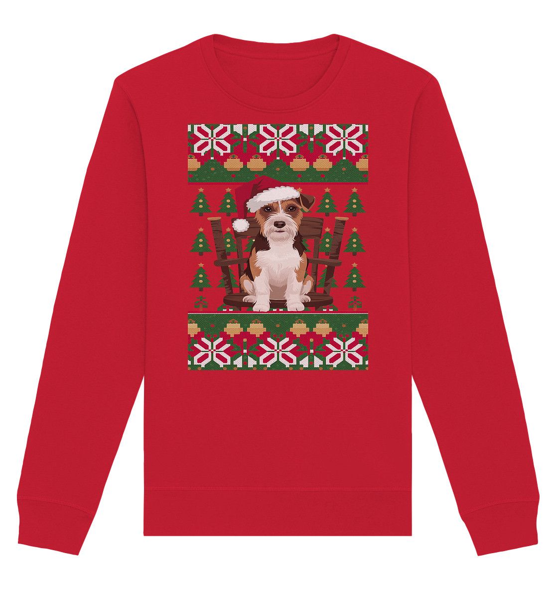 Ugly Christmas Weihnachten Terrier - Organic Basic Unisex Sweatshirt