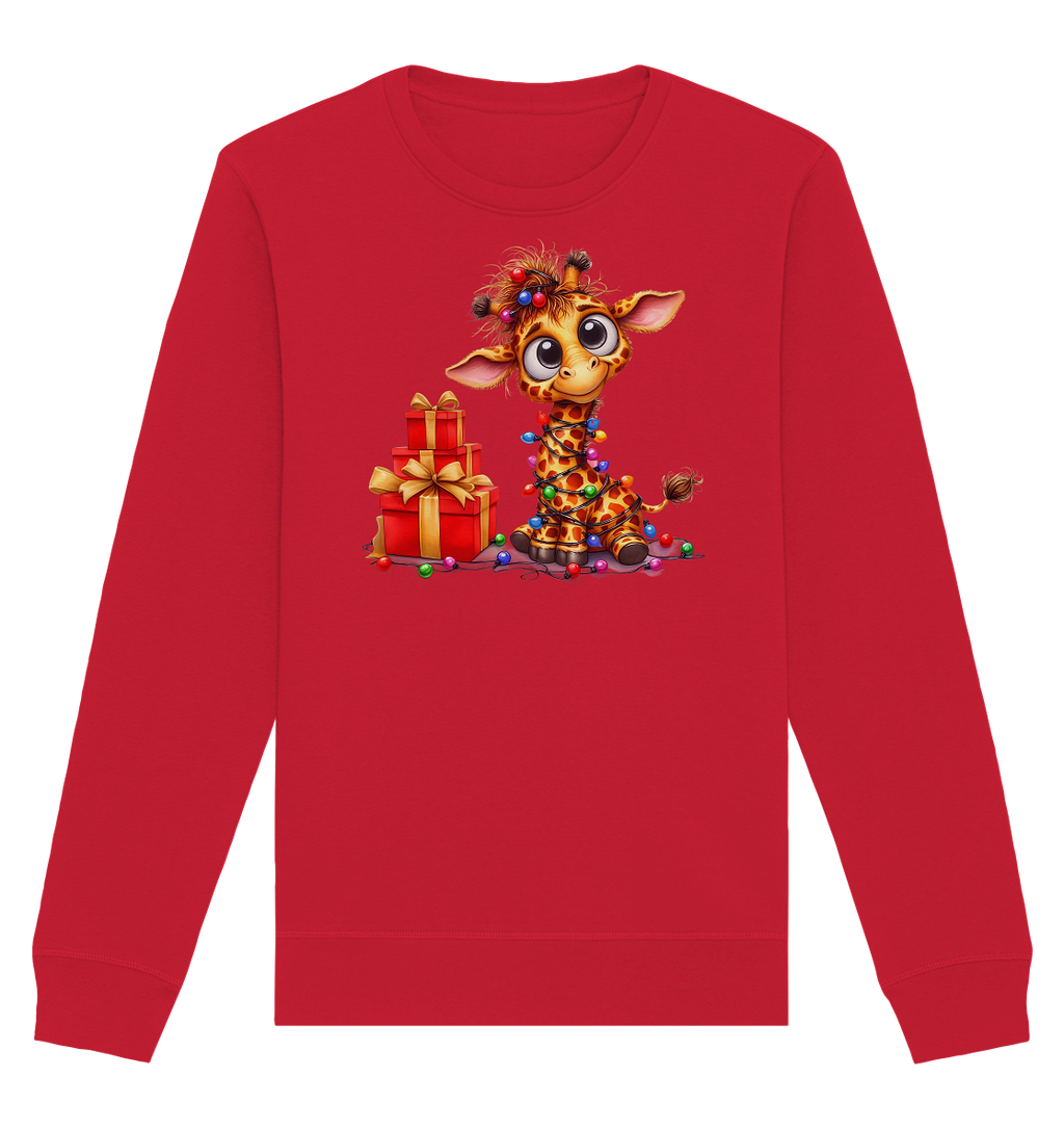 Ugly Christmas Weihnachten Crazy Giraffe - Organic Basic Unisex Sweatshirt