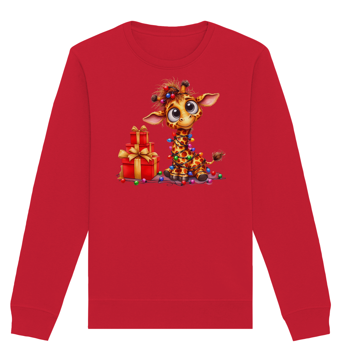 Ugly Christmas Weihnachten Crazy Giraffe - Organic Basic Unisex Sweatshirt