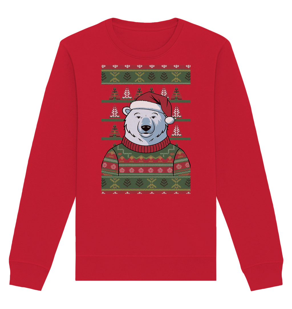 Ugly Christmas Weihnachten Eisbear - Organic Basic Unisex Sweatshirt
