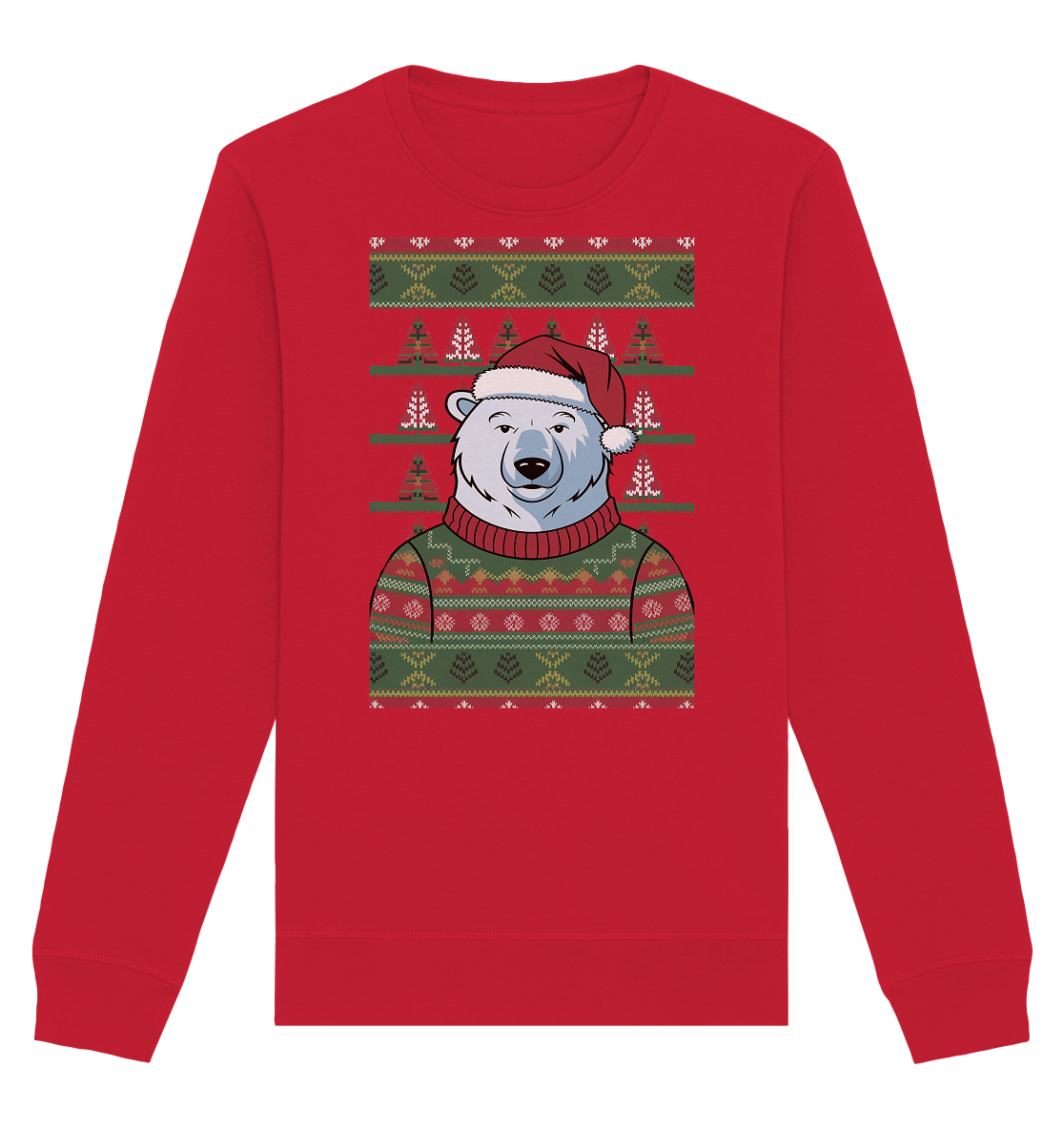 Ugly Christmas Weihnachten Eisbear - Organic Basic Unisex Sweatshirt