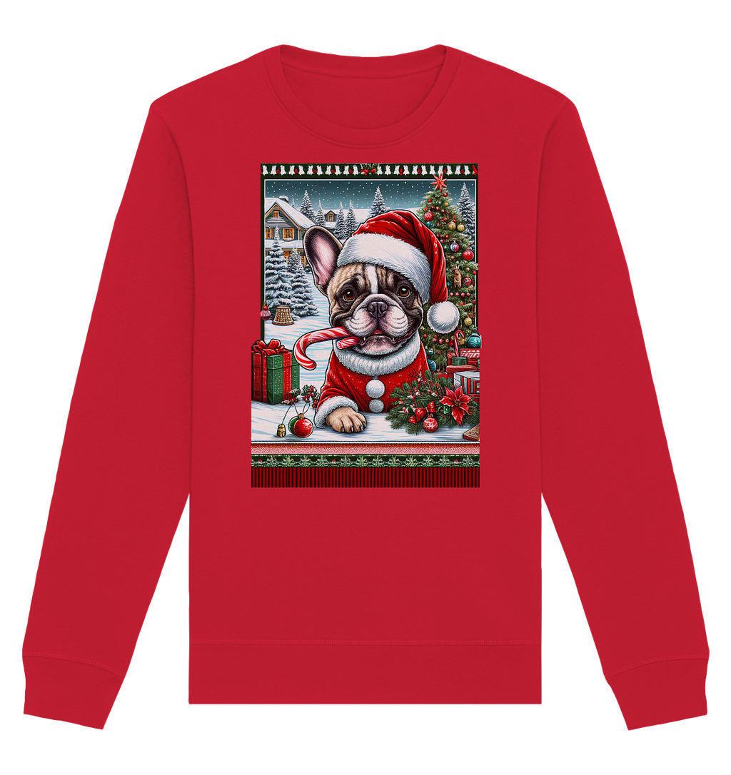 Ugly Christmas Weihnachten Mops - Organic Basic Unisex Sweatshirt