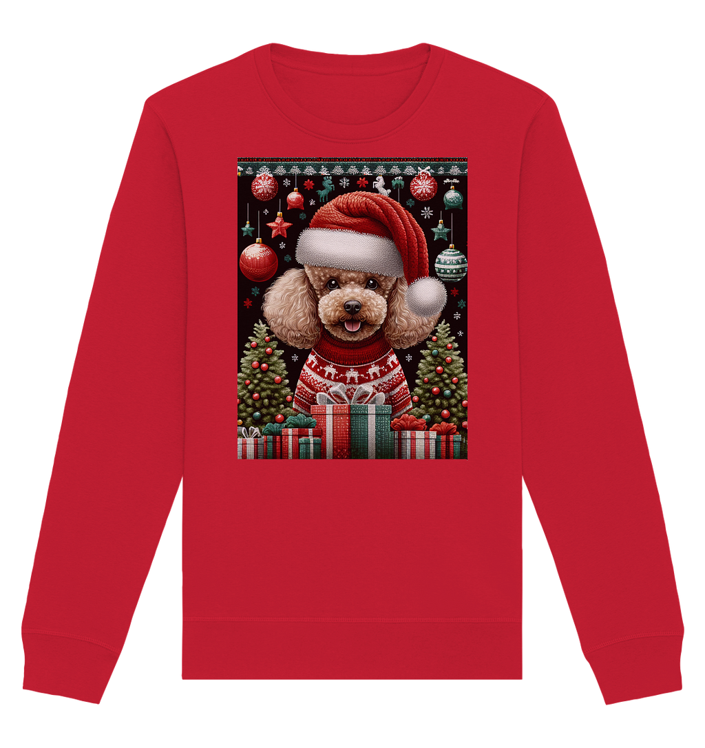 Ugly Christmas Weihnachten Pudel - Organic Basic Unisex Sweatshirt