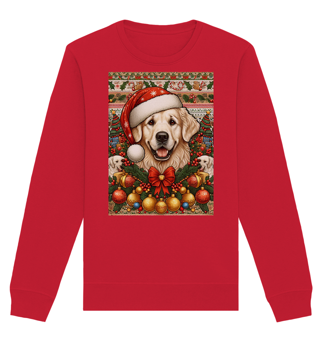 Ugly Christmas Weihnachten Golden Retriever - Organic Basic Unisex Sweatshirt