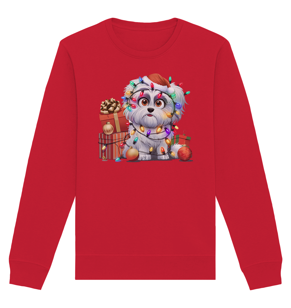 Ugly Christmas Weihnachten Malteser - Organic Basic Unisex Sweatshirt