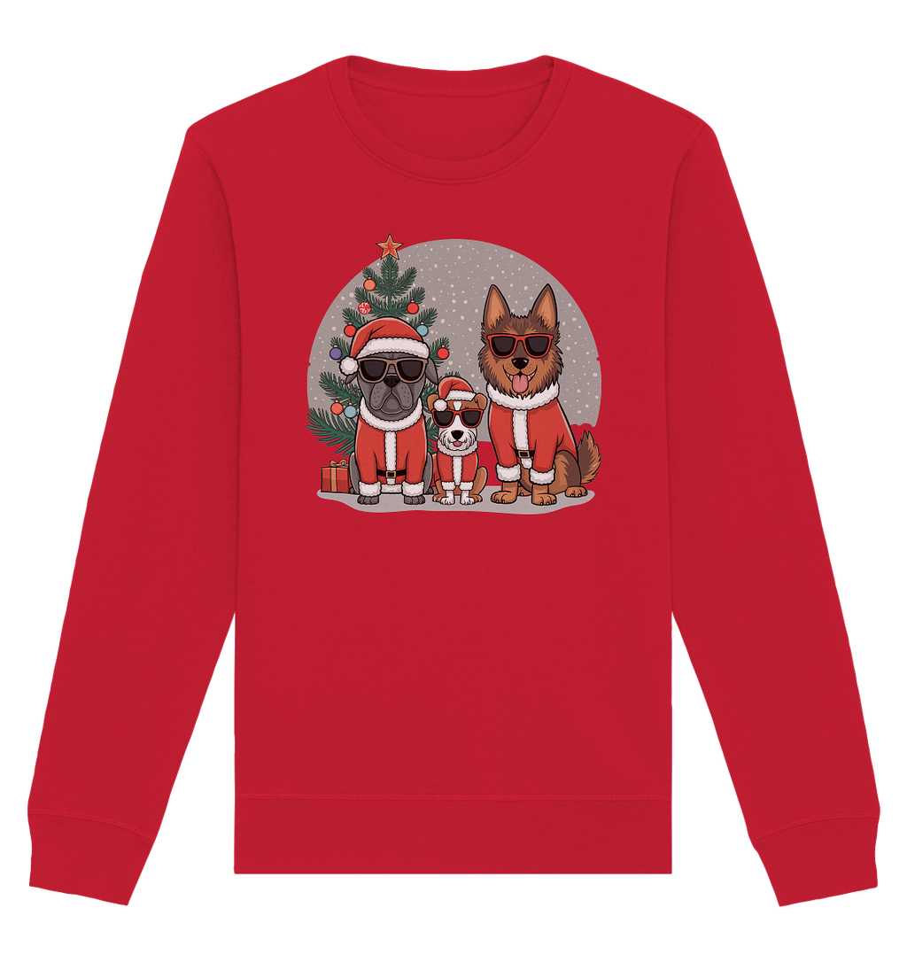 Ugly Christmas Weihnachts Hunde  - Organic Basic Unisex Sweatshirt