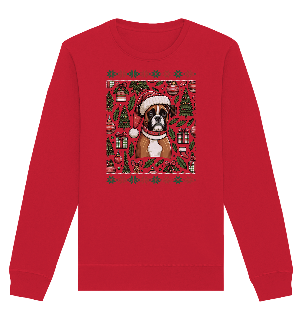 Ugly Christmas Weihnachten Boxer - Organic Basic Unisex Sweatshirt