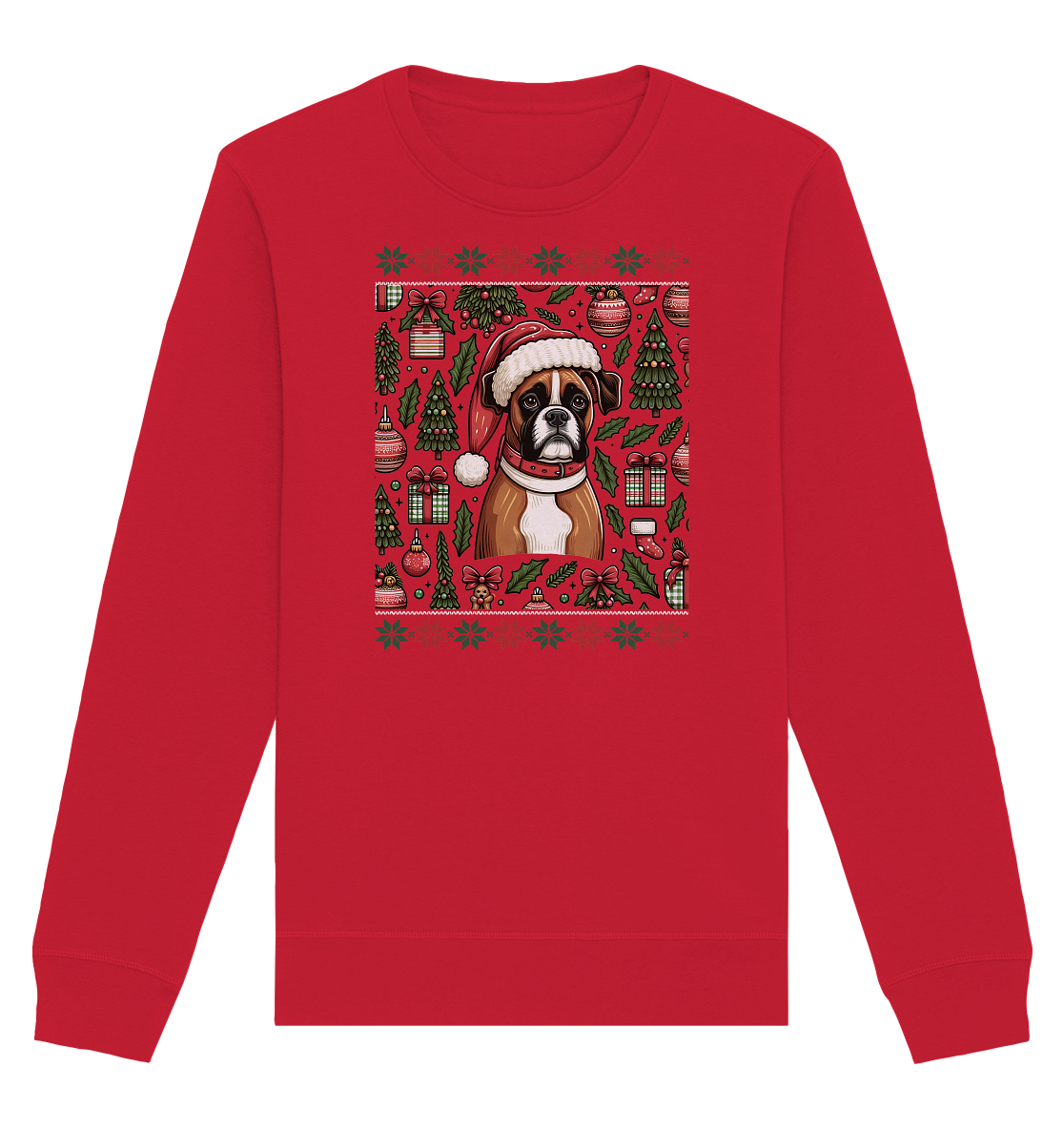 Ugly Christmas Weihnachten Boxer - Organic Basic Unisex Sweatshirt