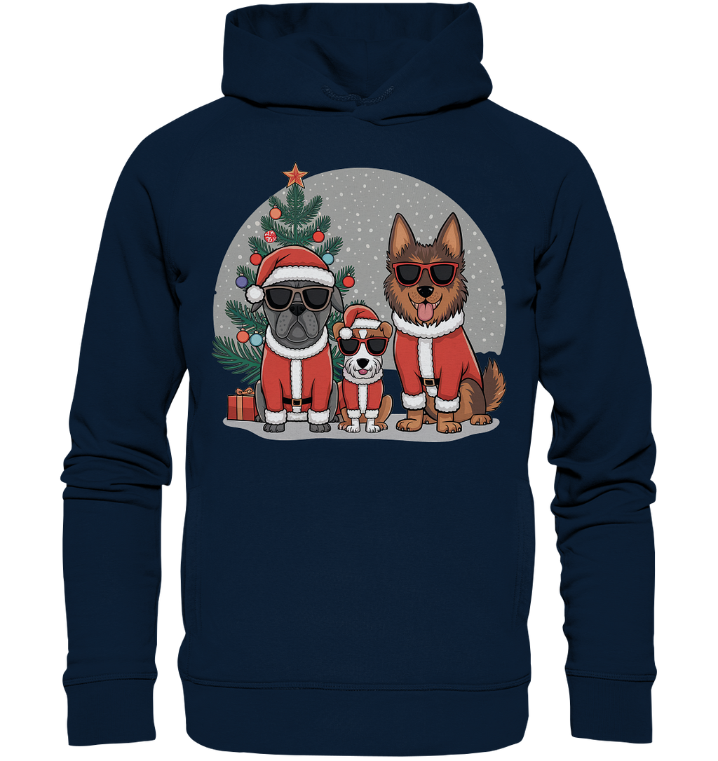 Ugly Christmas Weihnachts Hunde  - Organic Fashion Hoodie