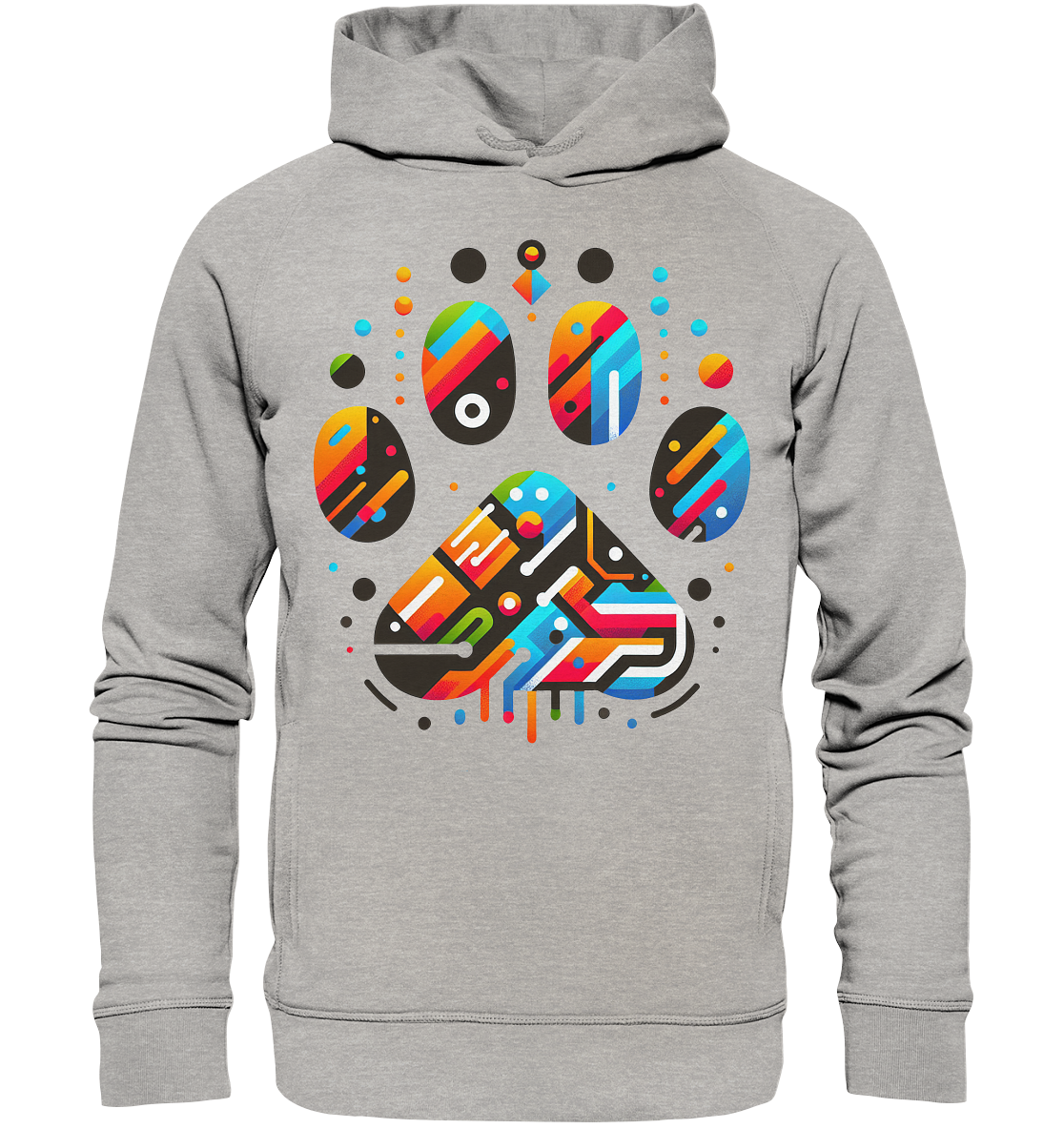 Y2K Technisch Design Pfote  - Organic Fashion Hoodie