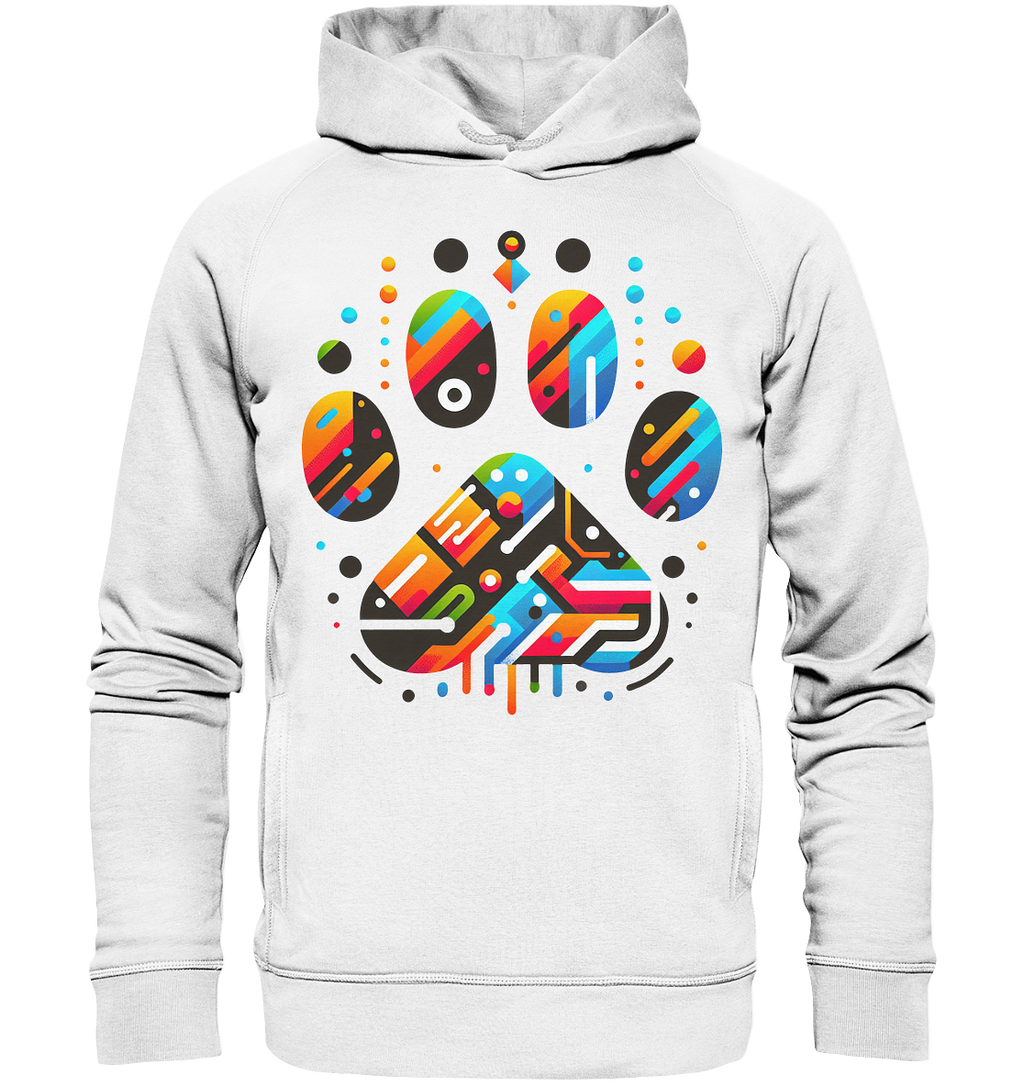 Y2K Technisch Design Pfote  - Organic Fashion Hoodie