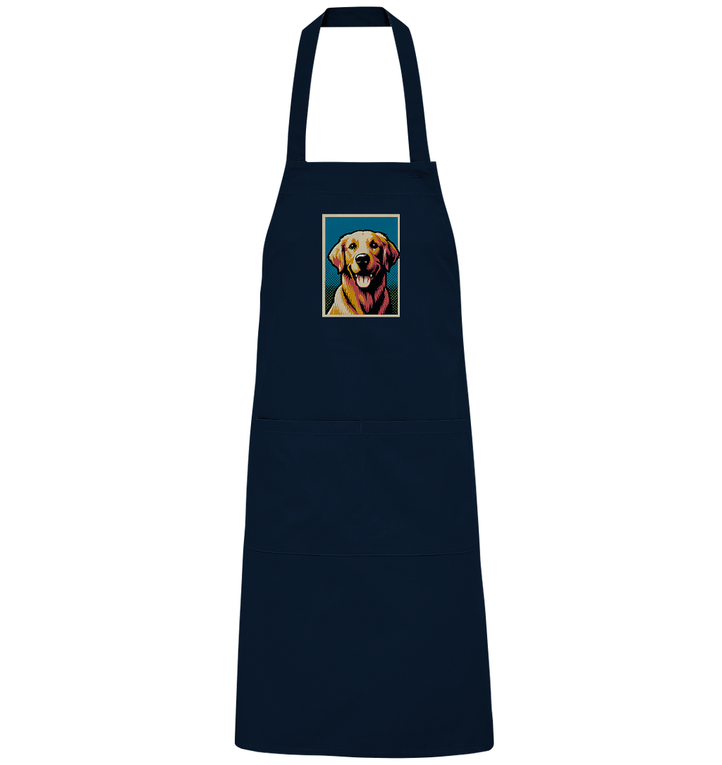 Golden Retriever Pop Art - personalisierbar - Organic Grillschürze