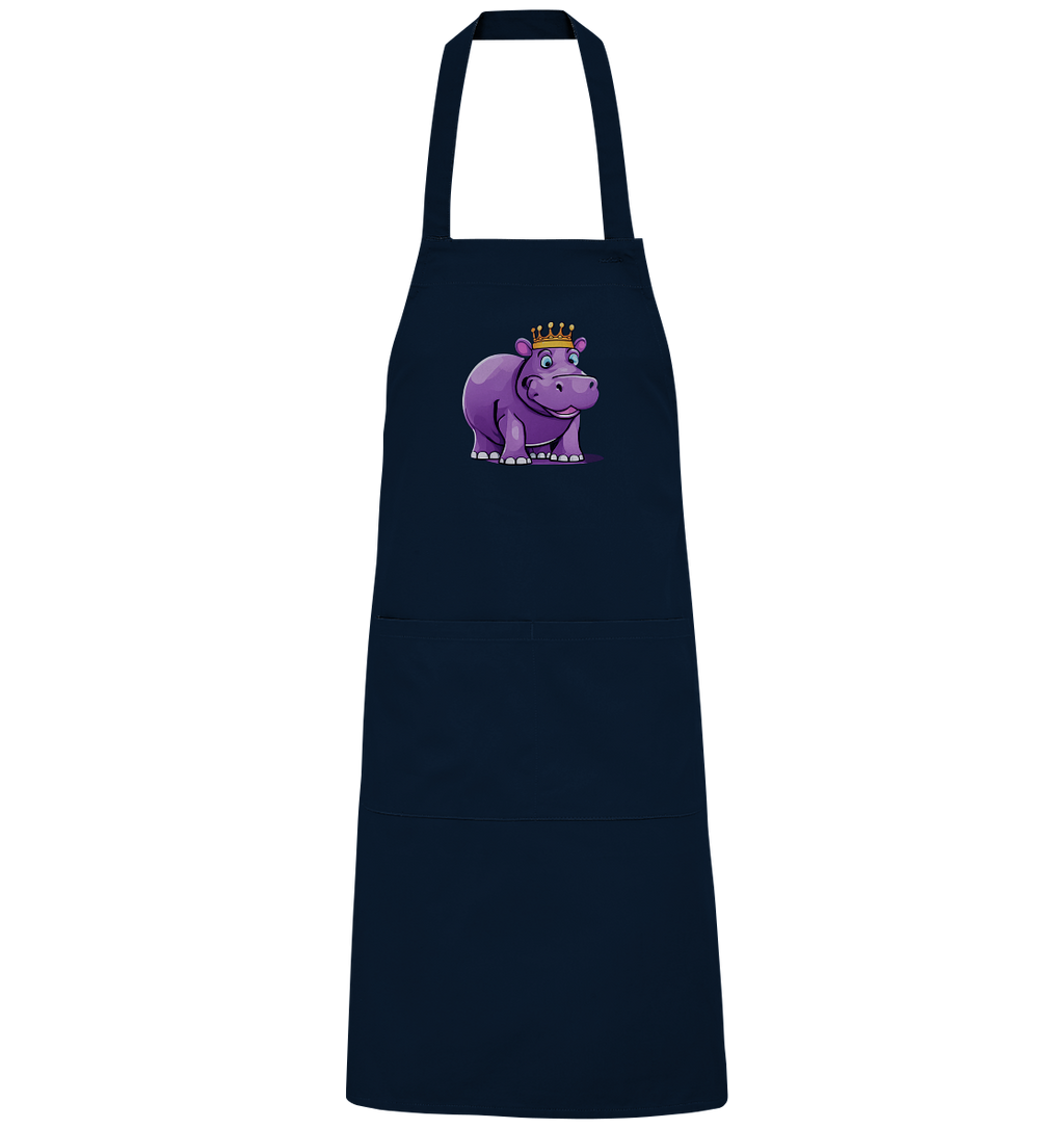 Hippo Queen Cute - personalisierbar - Organic Grillschürze