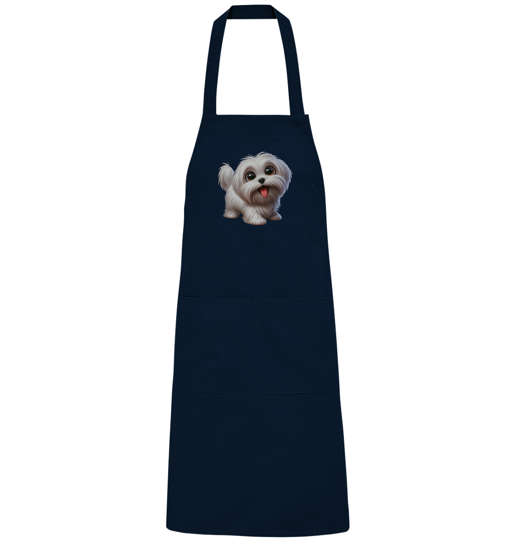 Malteser Hund Cartoon - personalisierbar - Organic Grillschürze