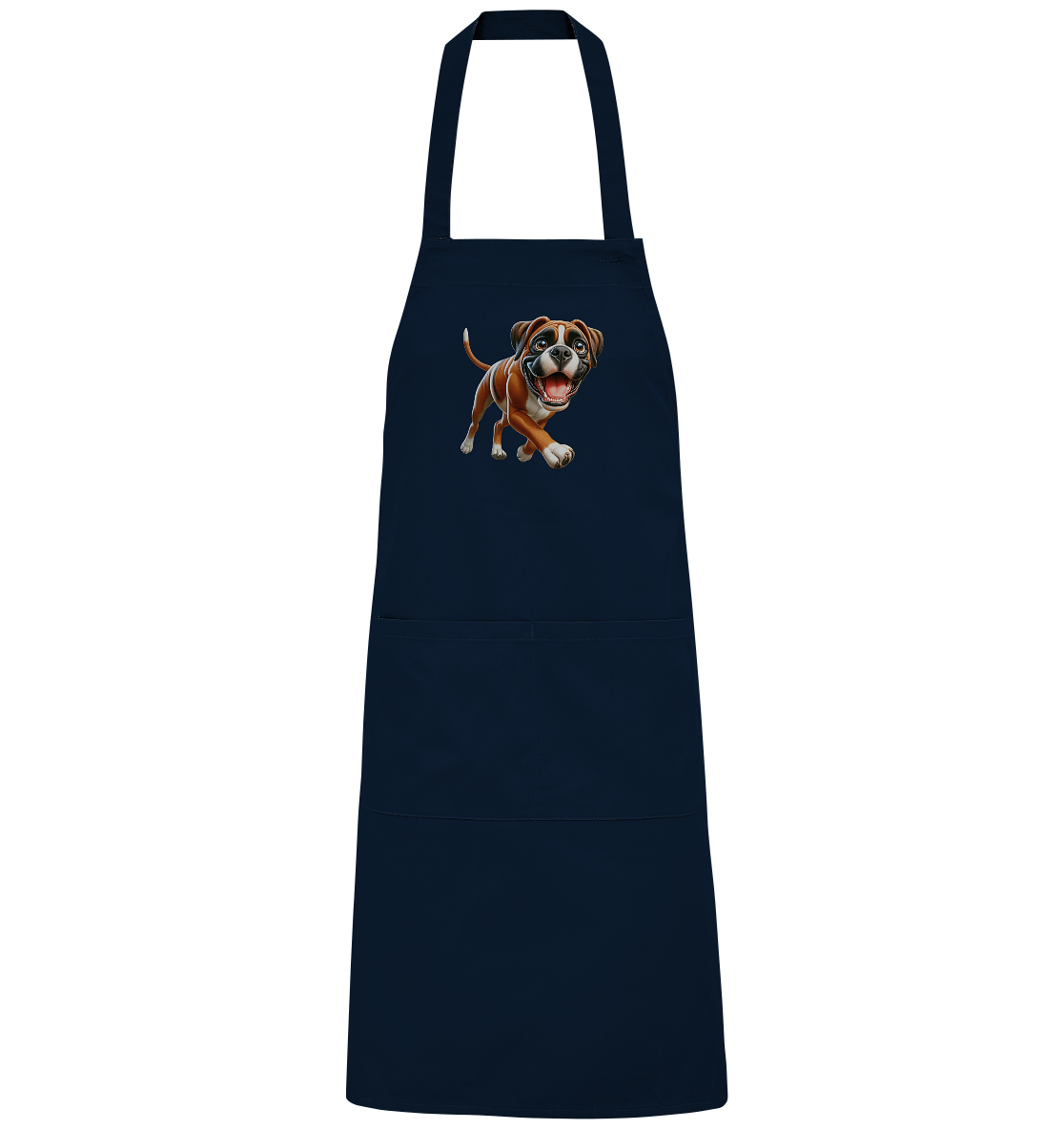 Boxer Cartoon Hund personalisierbar - Organic Grillschürze