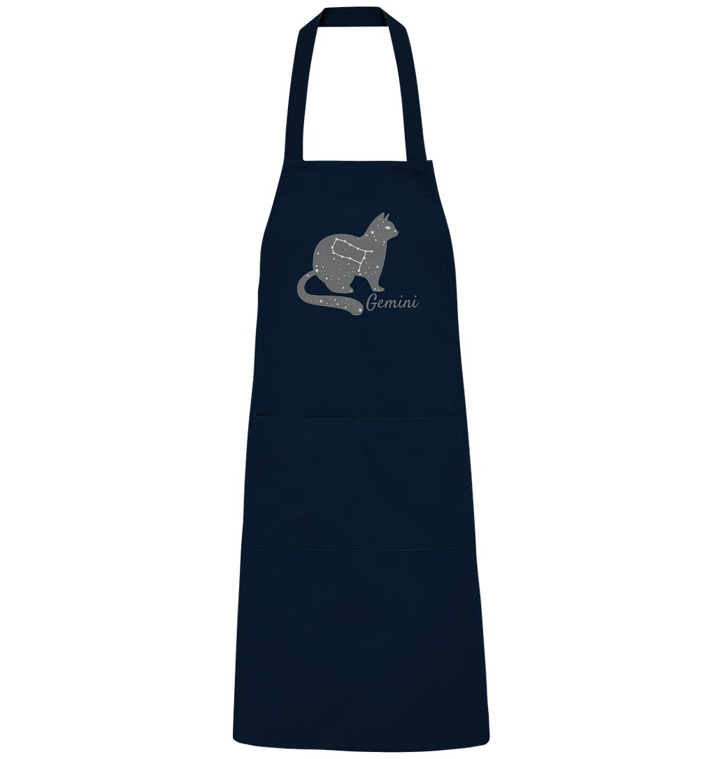Sternzeichen Katze Zwilling - personalisierbar - Organic Grillschürze