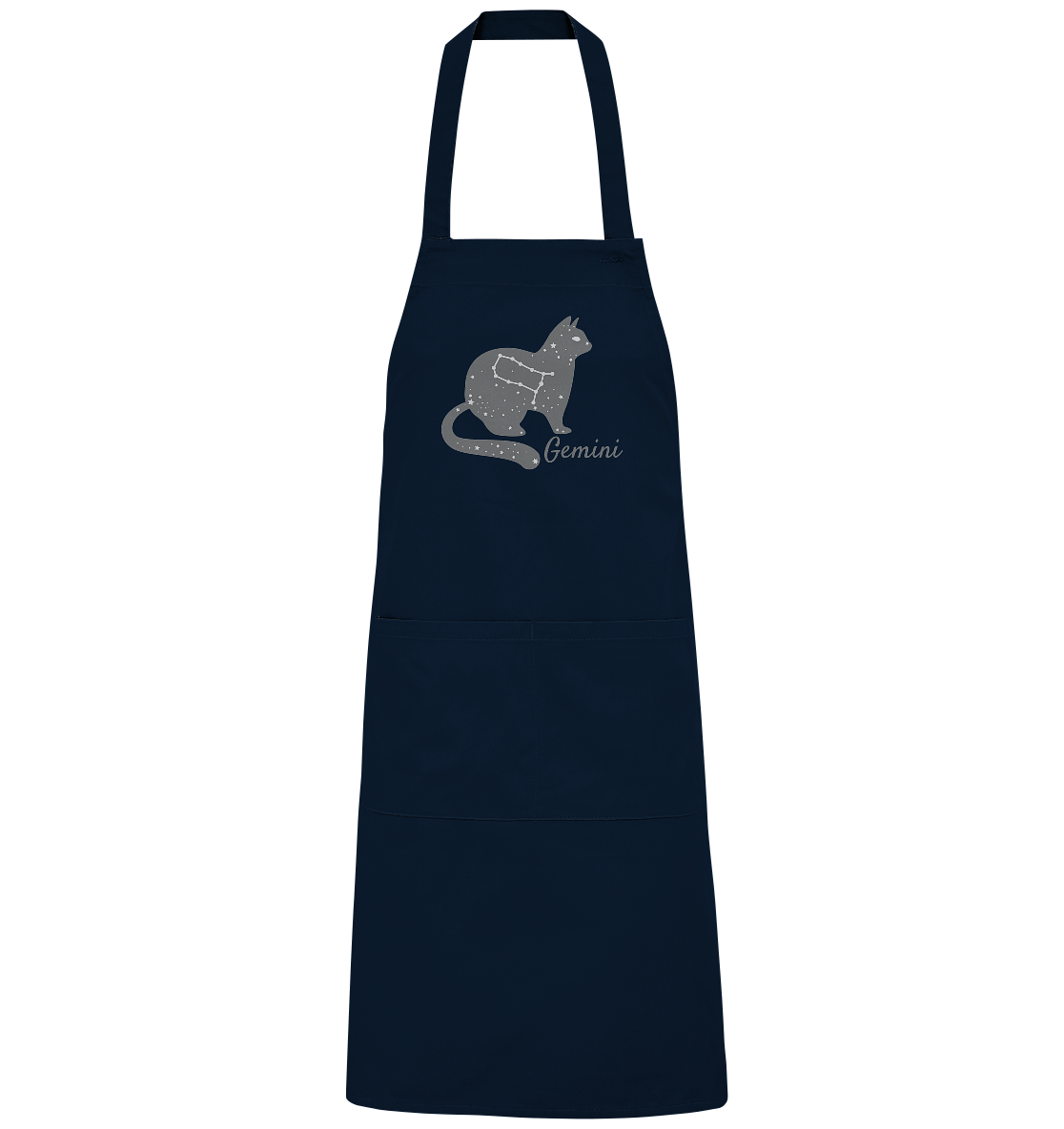 Sternzeichen Katze Zwilling - personalisierbar - Organic Grillschürze