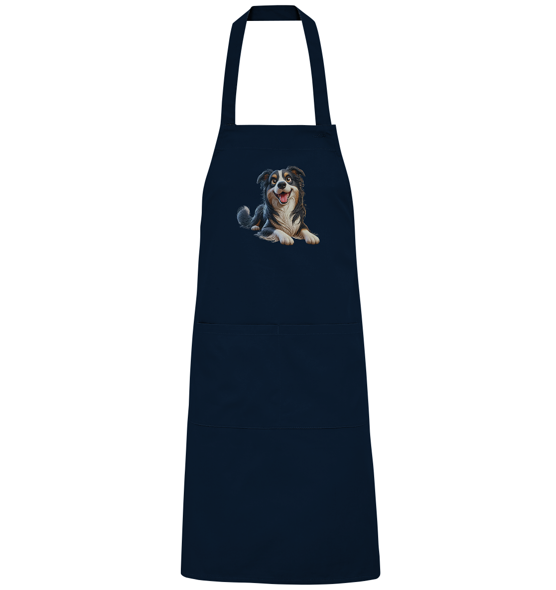 Border Collie Cartoon - personalisierbar - Organic Grillschürze