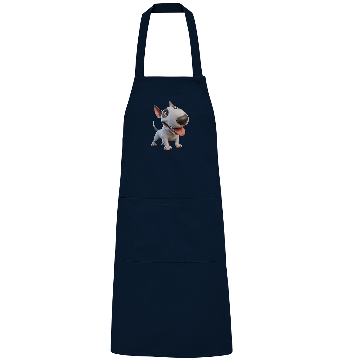 Bullterrier Cartoon personalisierbar - Organic Grillschürze