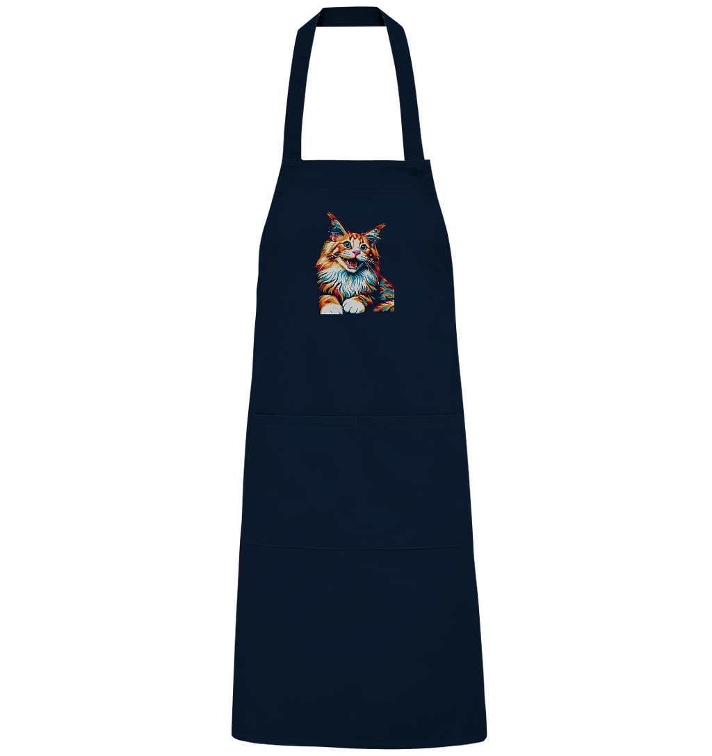 Maine Coon Katze Pop Art - personalisierbar - Organic Grillschürze